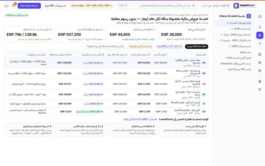 شرح إيصال التكلفة الخماسي ومحرك المطابقة الثلاثي الذكي (3-Bucket AI)